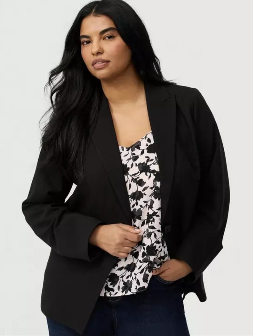 #014 Torrid 0 (L) Studio Tailored Twill Classic Blazer
